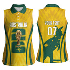 Australia Socceroos Custom Women Sleeveless Polo Shirt 2026 Forever Golden - Aussie Hoodie