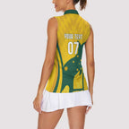 Australia Socceroos Custom Women Sleeveless Polo Shirt 2026 Forever Golden - Aussie Hoodie