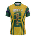 Australia Socceroos Custom Zipper Polo Shirt 2026 Forever Golden - Aussie Hoodie