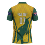Australia Socceroos Custom Zipper Polo Shirt 2026 Forever Golden - Aussie Hoodie