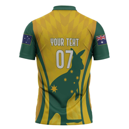Australia Socceroos Custom Zipper Polo Shirt 2026 Forever Golden - Aussie Hoodie