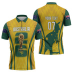Australia Socceroos Custom Zipper Polo Shirt 2026 Forever Golden - Aussie Hoodie