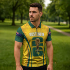 Australia Socceroos Custom Zipper Polo Shirt 2026 Forever Golden - Aussie Hoodie