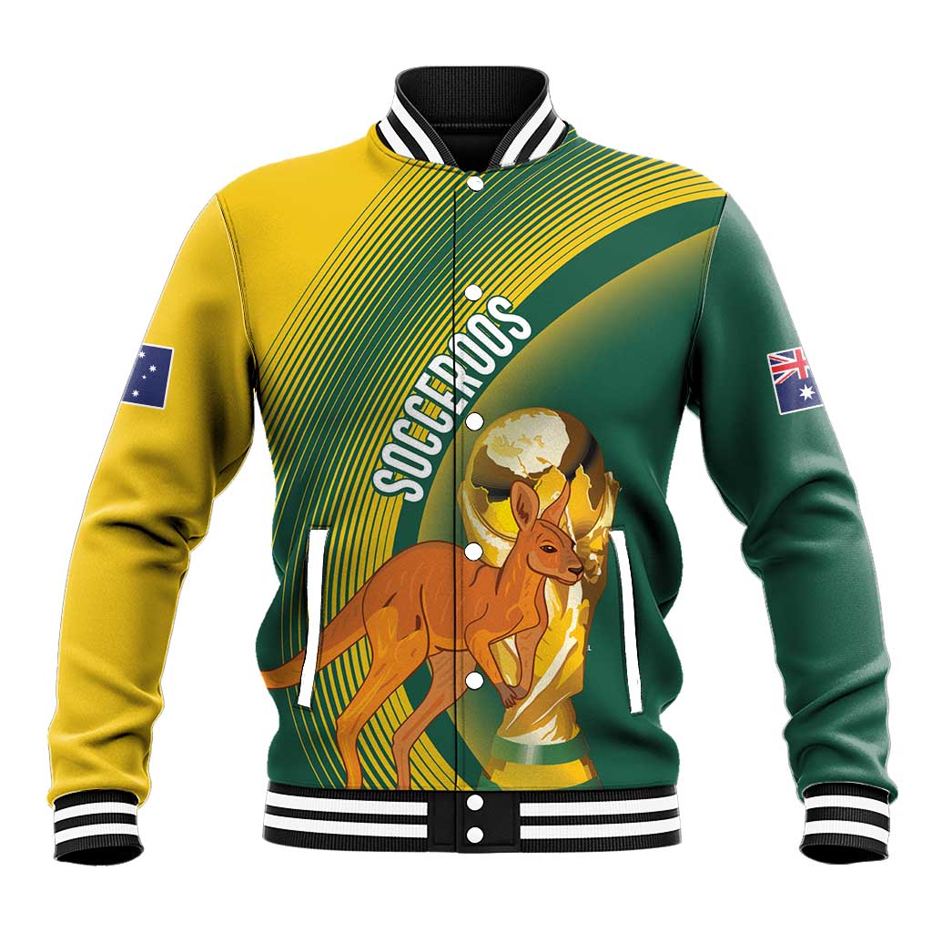 Australia Socceroos WC2026 Custom Baseball Jacket Golden Champions - Aussie Hoodie