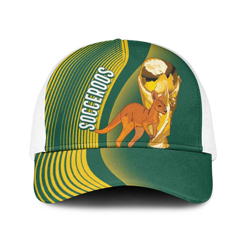 Australia Socceroos WC2026 Custom Baseball Net Cap Golden Champions - Aussie Hoodie