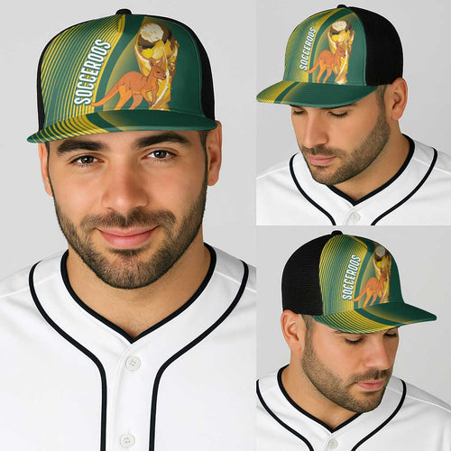 Australia Socceroos WC2026 Custom Baseball Net Cap Golden Champions - Aussie Hoodie