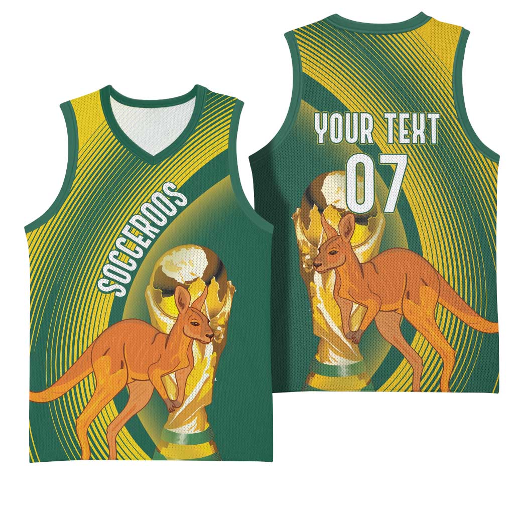 Australia Socceroos WC2026 Custom Basketball Jersey Golden Champions - Aussie Hoodie