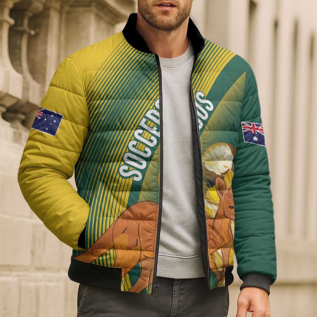 Australia Socceroos WC2026 Custom Bomber Puffer Jacket Golden Champions - Aussie Hoodie