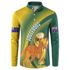 Australia Socceroos WC2026 Custom Button Sweatshirt Golden Champions - Aussie Hoodie