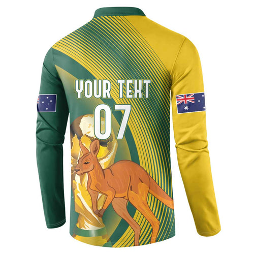 Australia Socceroos WC2026 Custom Button Sweatshirt Golden Champions - Aussie Hoodie