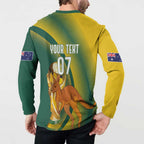 Australia Socceroos WC2026 Custom Button Sweatshirt Golden Champions - Aussie Hoodie