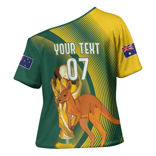 Australia Socceroos WC2026 Custom Cross Shoulder Shirt Golden Champions - Aussie Hoodie