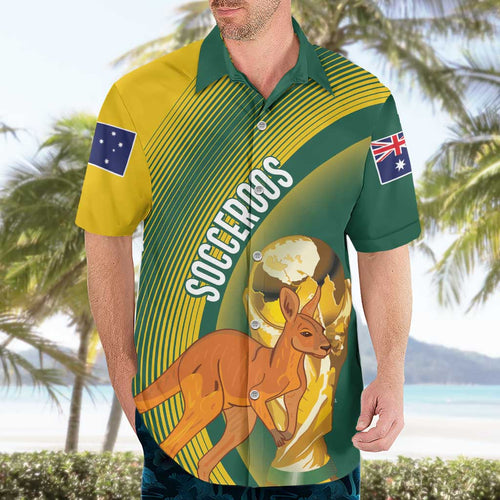 Australia Socceroos WC2026 Custom Hawaiian Shirt Golden Champions - Aussie Hoodie