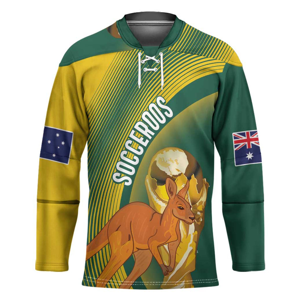 Australia Socceroos WC2026 Custom Hockey Jersey Golden Champions - Aussie Hoodie