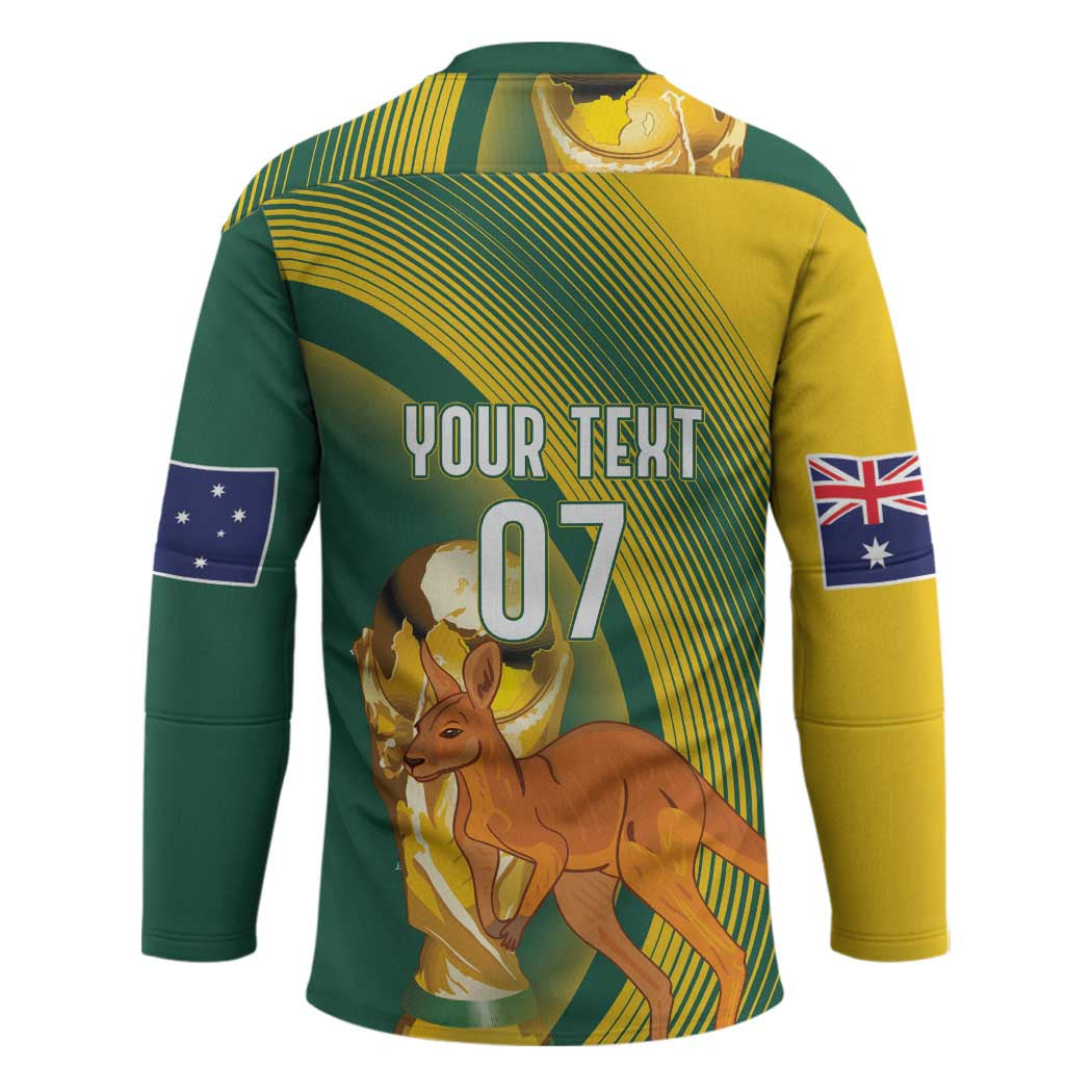 Australia Socceroos WC2026 Custom Hockey Jersey Golden Champions - Aussie Hoodie