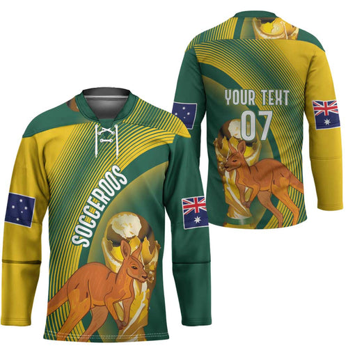 Australia Socceroos WC2026 Custom Hockey Jersey Golden Champions - Aussie Hoodie