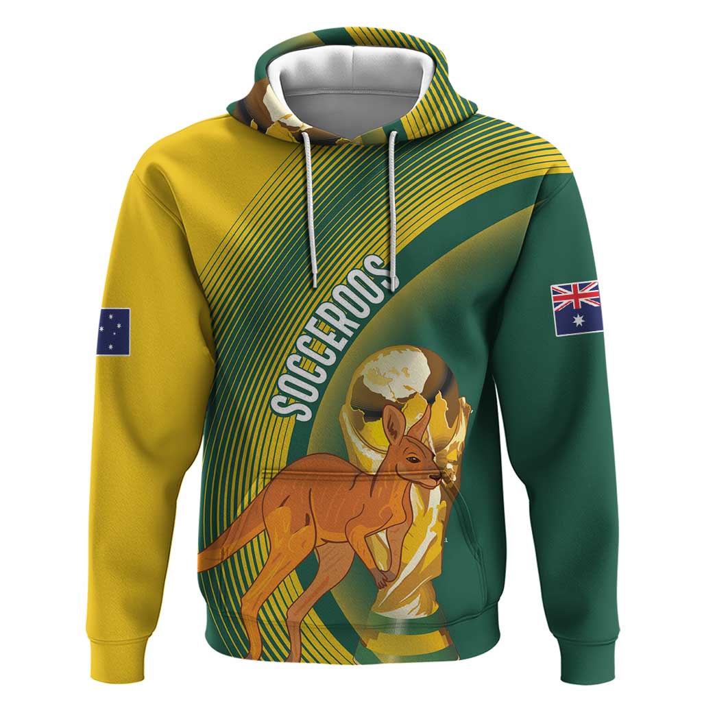 Australia Socceroos WC2026 Custom Hoodie Golden Champions - Aussie Hoodie