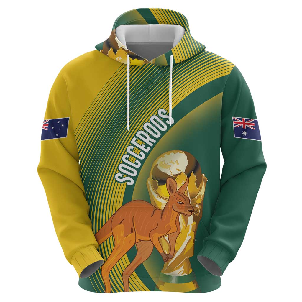 Australia Socceroos WC2026 Custom Hoodie Golden Champions - Aussie Hoodie