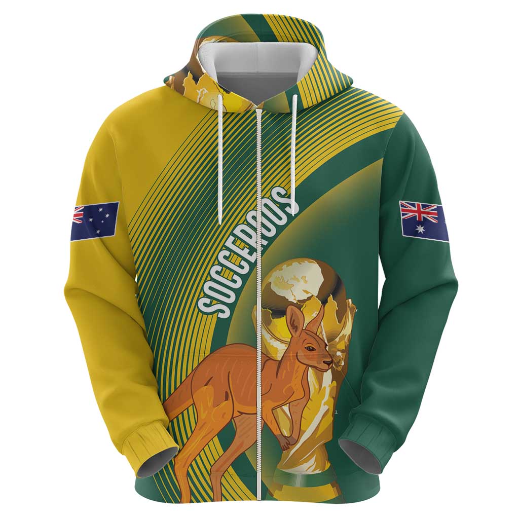 Australia Socceroos WC2026 Custom Hoodie Golden Champions - Aussie Hoodie