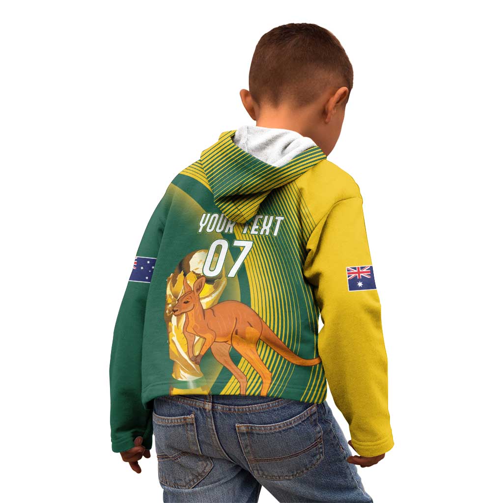 Australia Socceroos WC2026 Custom Kid Hoodie Golden Champions - Aussie Hoodie