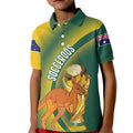 Australia Socceroos WC2026 Custom Kid Polo Shirt Golden Champions - Aussie Hoodie