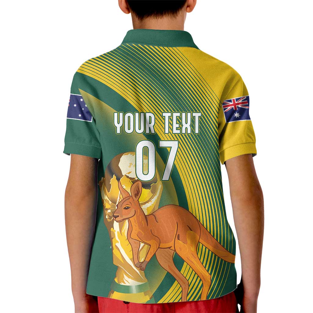 Australia Socceroos WC2026 Custom Kid Polo Shirt Golden Champions - Aussie Hoodie
