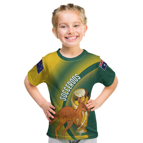 Australia Socceroos WC2026 Custom Kid T Shirt Golden Champions - Aussie Hoodie