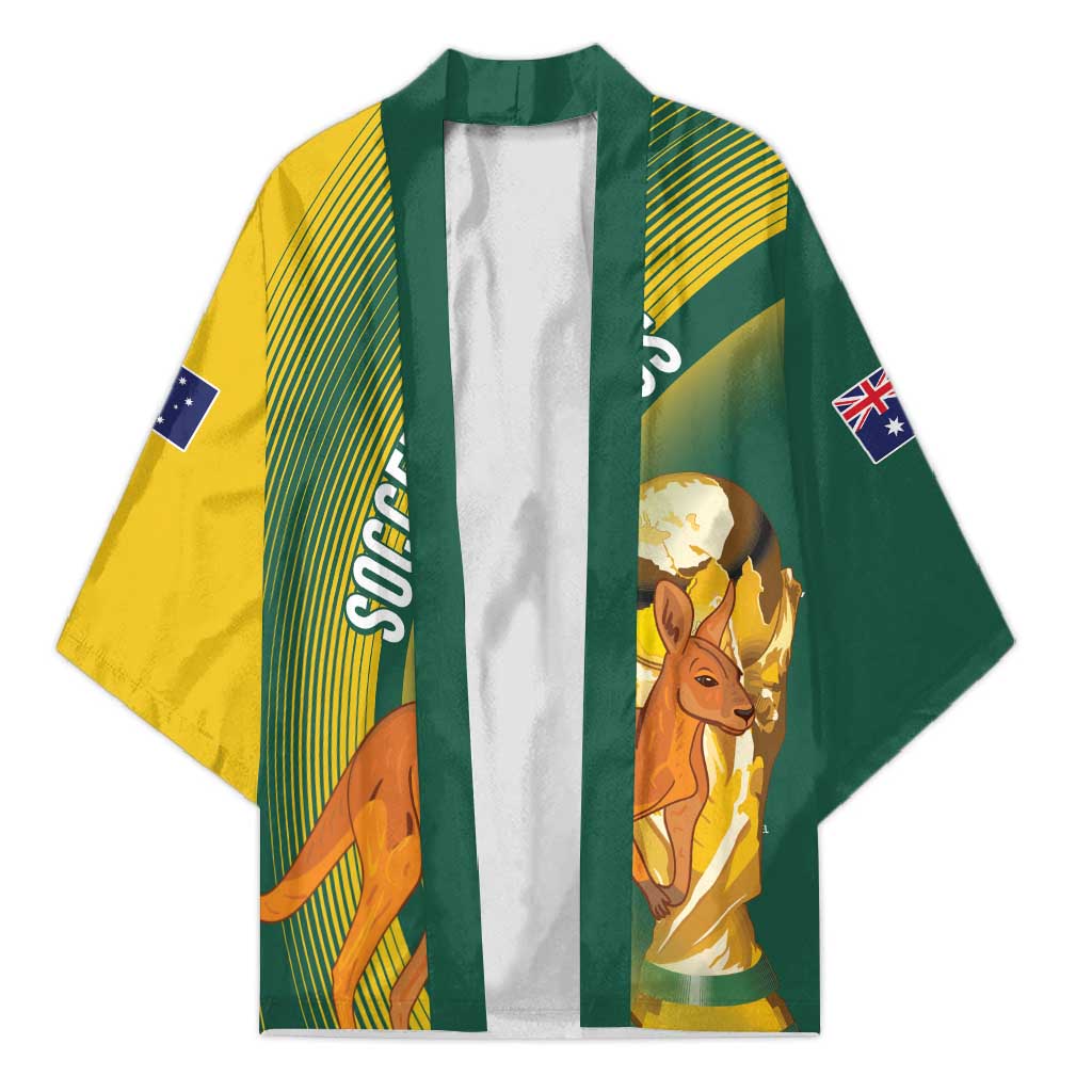 Australia Socceroos WC2026 Custom Kimono Golden Champions - Aussie Hoodie