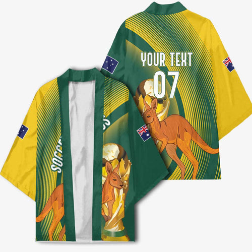 Australia Socceroos WC2026 Custom Kimono Golden Champions - Aussie Hoodie