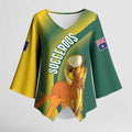 Australia Socceroos WC2026 Custom Kimono Sleeve Blouse Golden Champions - Aussie Hoodie