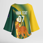 Australia Socceroos WC2026 Custom Kimono Sleeve Blouse Golden Champions - Aussie Hoodie