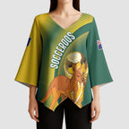 Australia Socceroos WC2026 Custom Kimono Sleeve Blouse Golden Champions - Aussie Hoodie