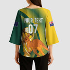 Australia Socceroos WC2026 Custom Kimono Sleeve Blouse Golden Champions - Aussie Hoodie