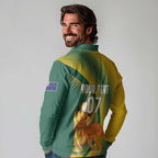Australia Socceroos WC2026 Custom Long Sleeve Polo Shirt Golden Champions - Aussie Hoodie