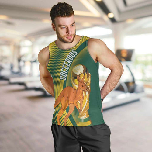 Australia Socceroos WC2026 Custom Men Tank Top Golden Champions - Aussie Hoodie