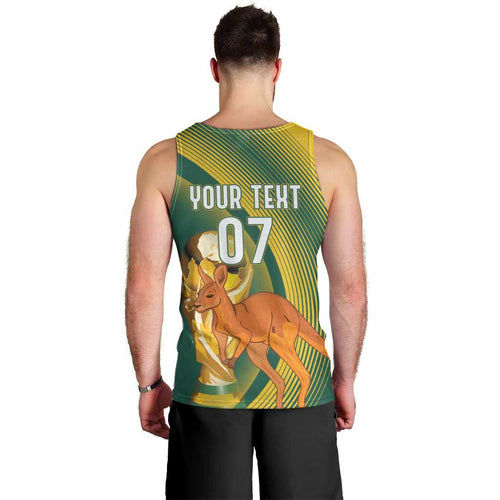 Australia Socceroos WC2026 Custom Men Tank Top Golden Champions - Aussie Hoodie