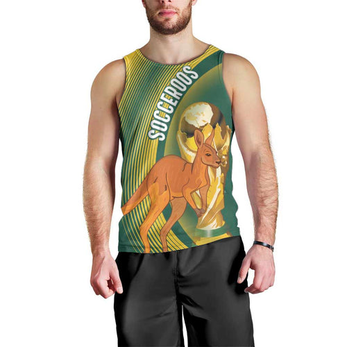 Australia Socceroos WC2026 Custom Men Tank Top Golden Champions - Aussie Hoodie