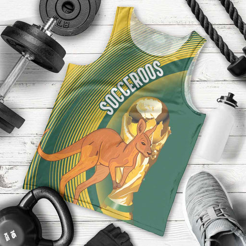 Australia Socceroos WC2026 Custom Men Tank Top Golden Champions - Aussie Hoodie