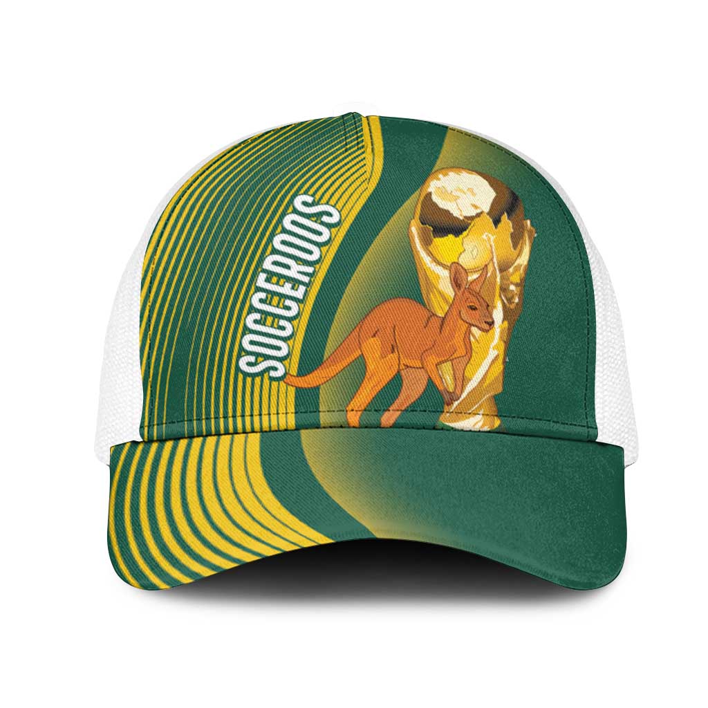 Australia Socceroos WC2026 Custom Mesh Trucker Cap Golden Champions - Aussie Hoodie