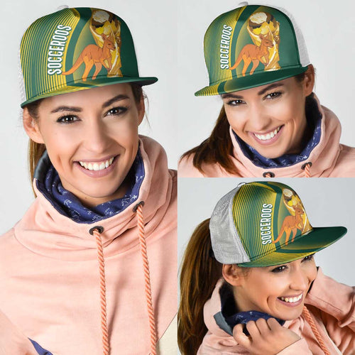 Australia Socceroos WC2026 Custom Mesh Trucker Cap Golden Champions - Aussie Hoodie