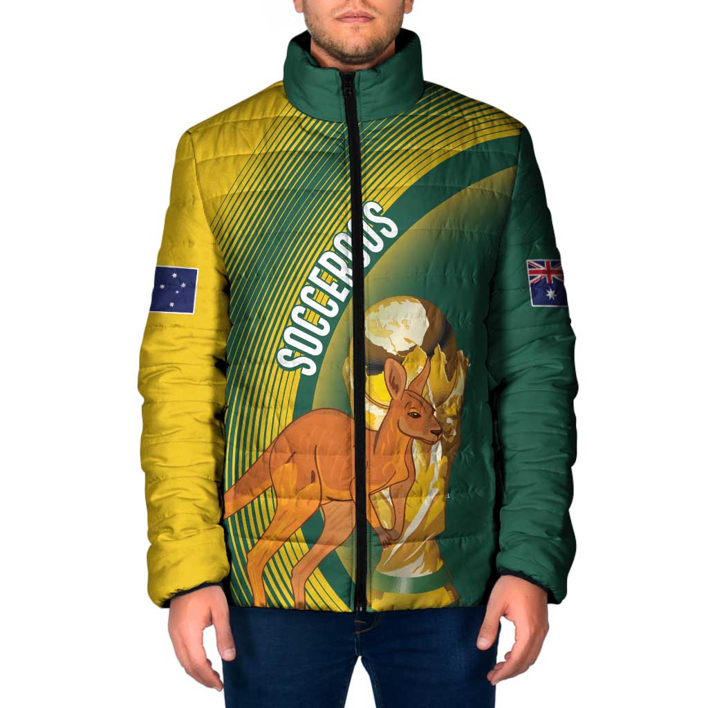 Australia Socceroos WC2026 Custom Padded Jacket Golden Champions - Aussie Hoodie