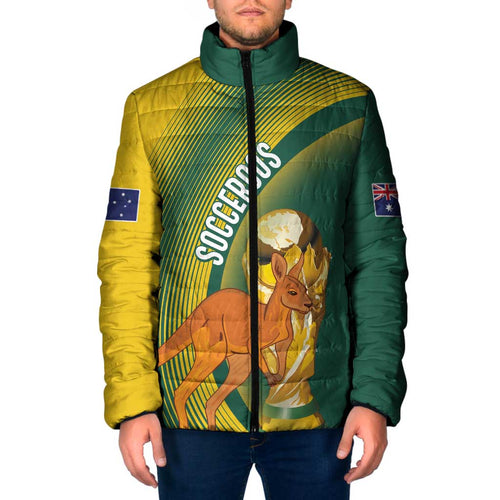 Australia Socceroos WC2026 Custom Padded Jacket Golden Champions - Aussie Hoodie
