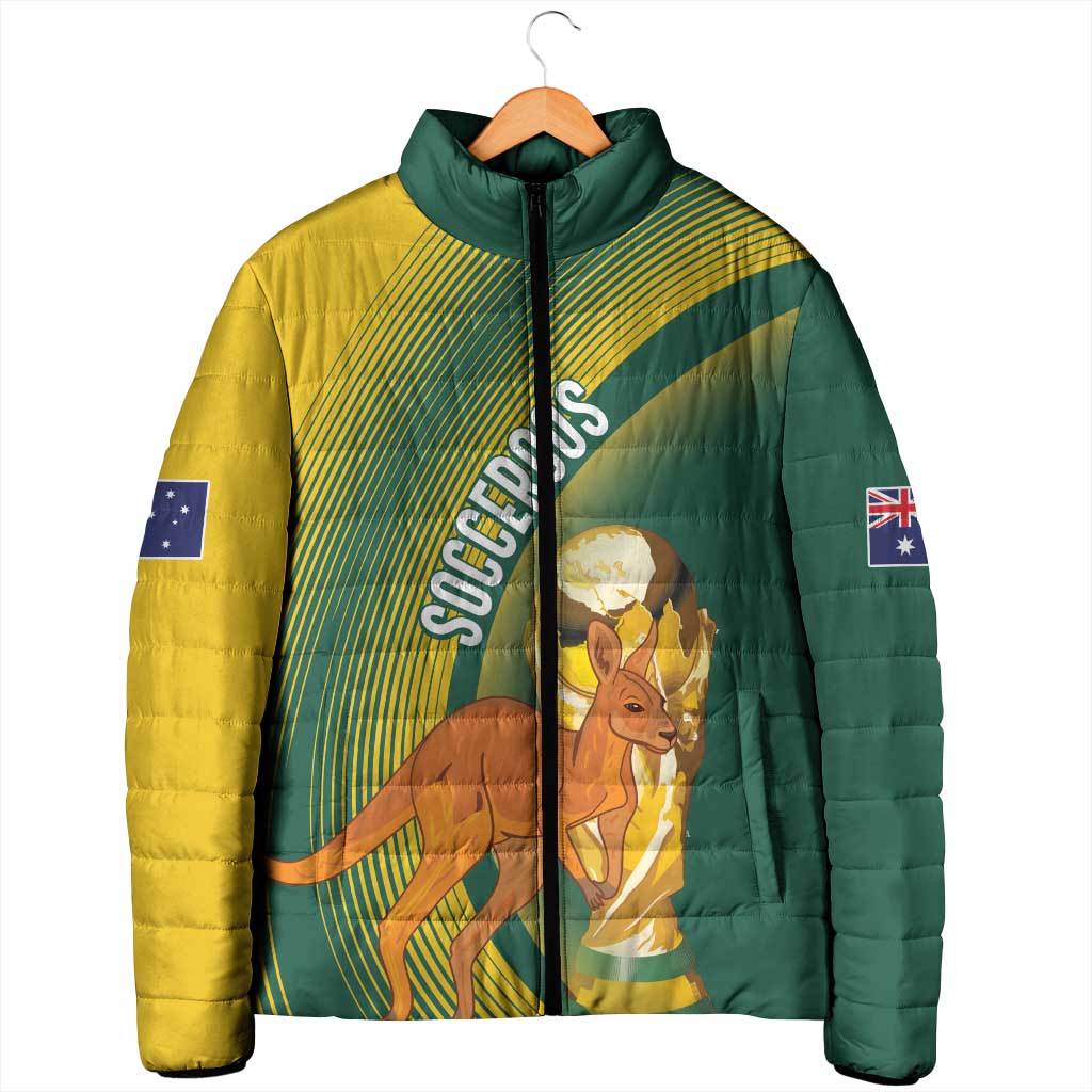 Australia Socceroos WC2026 Custom Padded Jacket Golden Champions - Aussie Hoodie