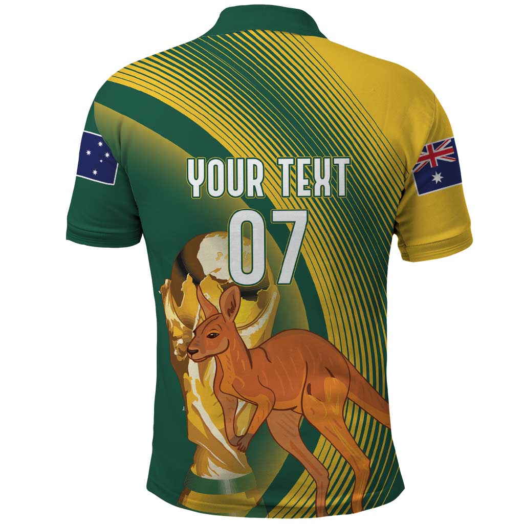 Australia Socceroos WC2026 Custom Polo Shirt Golden Champions - Aussie Hoodie