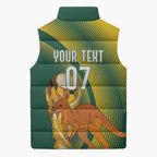 Australia Socceroos WC2026 Custom Sleeveless Puffer Jacket Golden Champions - Aussie Hoodie