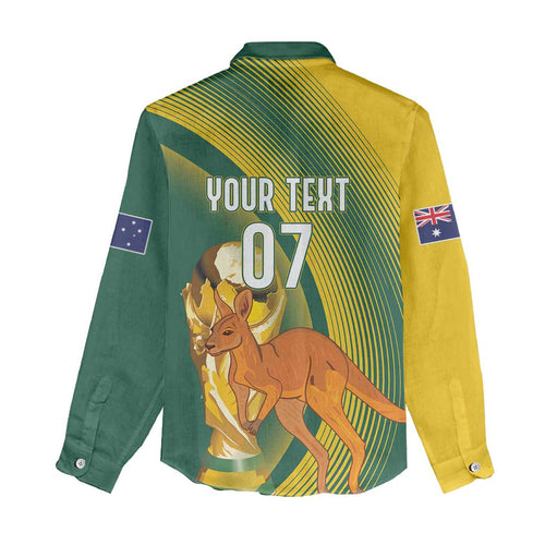 Australia Socceroos WC2026 Custom Women Casual Shirt Golden Champions - Aussie Hoodie