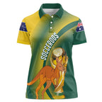 Australia Socceroos WC2026 Custom Women Polo Shirt Golden Champions - Aussie Hoodie