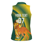 Australia Socceroos WC2026 Custom Women Sleeveless Polo Shirt Golden Champions - Aussie Hoodie
