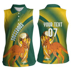 Australia Socceroos WC2026 Custom Women Sleeveless Polo Shirt Golden Champions - Aussie Hoodie