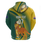 Australia Socceroos WC2026 Custom Zip Hoodie Golden Champions - Aussie Hoodie
